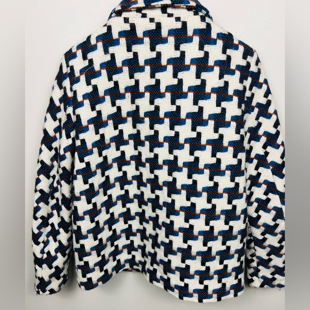 Retro Geometric Pattern Jacket – Retro Zip-Up Statement Jacket – Fits M/L - Picture 4 of 12
